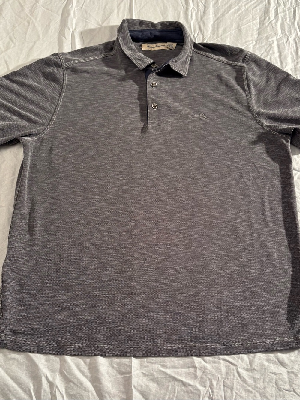 Tommy Bahama Men’s Large Gray Modal Blend Polo Golf Resort Shirt